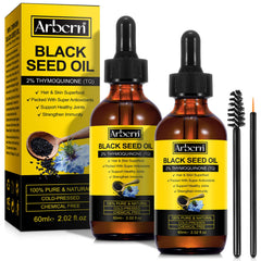 ARBCRN black seed oil bottle 60ml for skin hydration and hair nourishment.