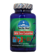 Arctic Star Sea Cucumber with D3 bottle front promoting joint support and wellness.