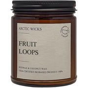 Arctic Wicks coconut-beeswax candle close-up showing clean burn and aroma.