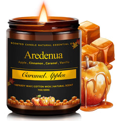 Aredenua Caramel Apple Candle packaging on display for seasonal gifting.