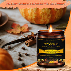 Aredenua cozy winter living room setup with candle enhances festive mood.