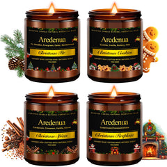 Aredenua holiday candles set fir fragrance for a cozy living room ambiance.
