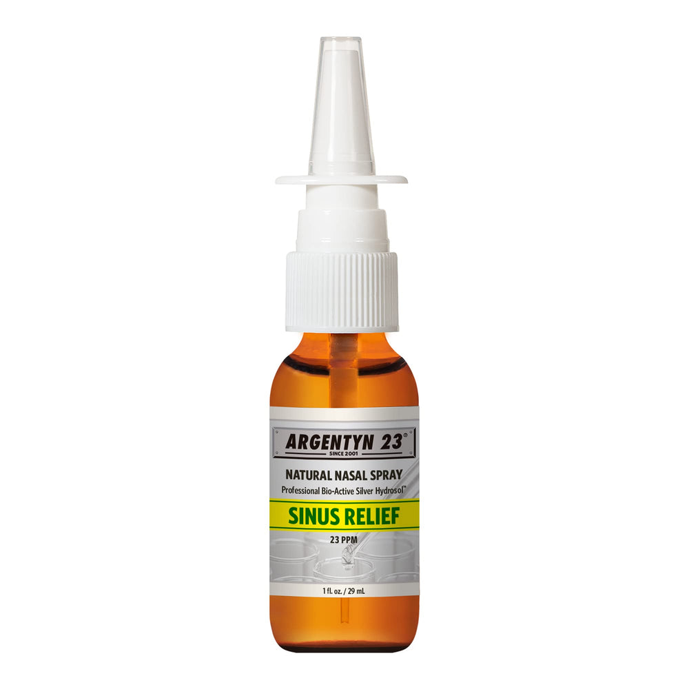Argentyn 23 sinus relief nasal spray bottle for clear breathing and sinus balance