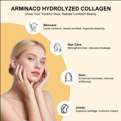 ARMINACO Collagen Gummies with vitamins and biotin for absorption support.