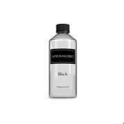 Aroma360 Black Diffuser Oil Blend bottle highlights a luxurious fragrance for living spaces.