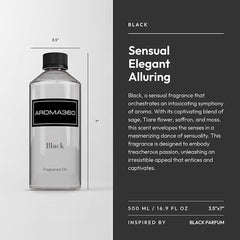 Aroma360 Black Diffuser Oil Blend pour demonstrates easy setup and continuous aroma.