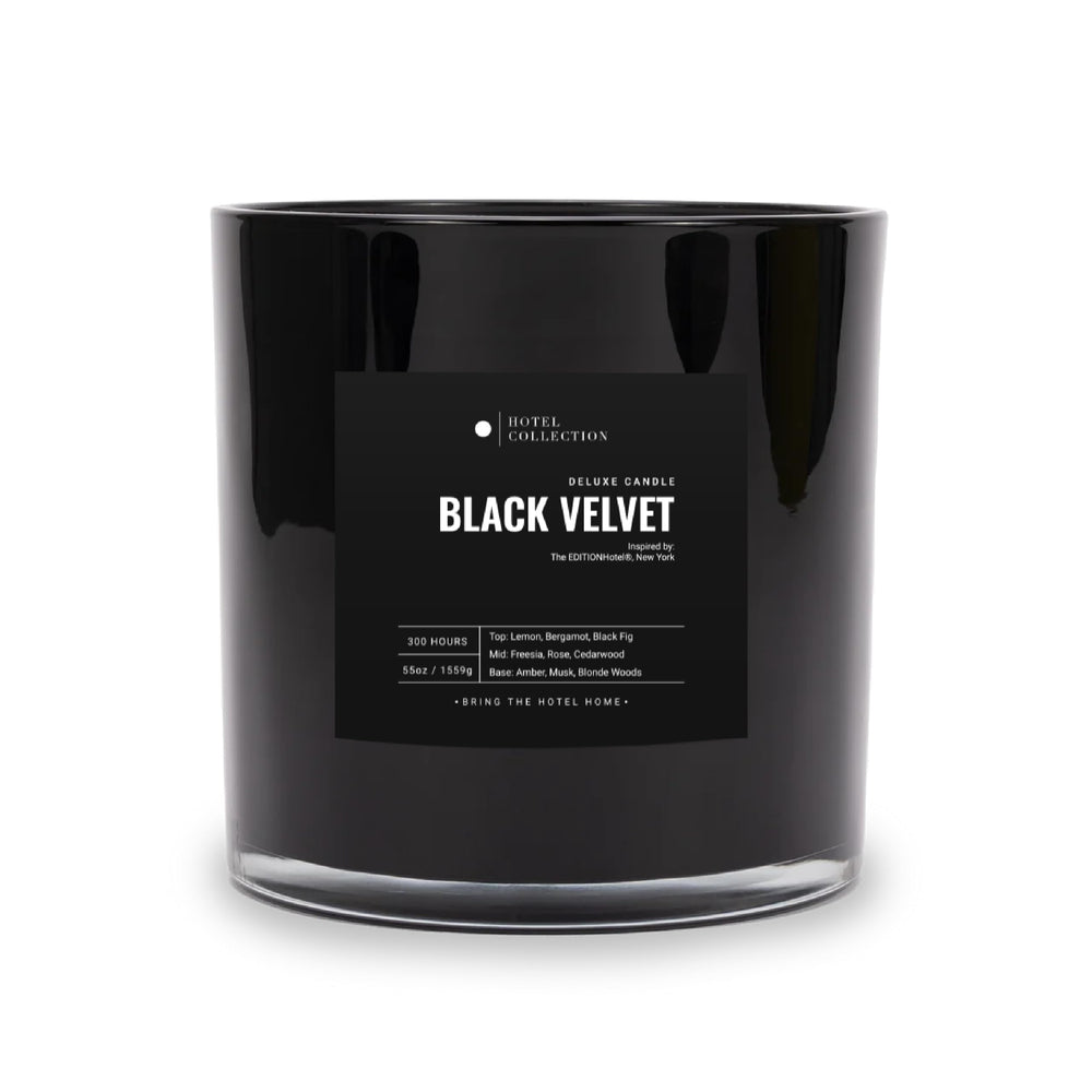 Aroma360 Black Velvet 55oz jar candle on display, premium home fragrance for large spaces.