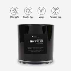 Aroma360 black-velvet-candle-closeup-wax-texture shows premium quality.