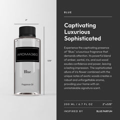 Aroma360 Blue Diffuser Oil Blend in a softly lit area creates calm at home.