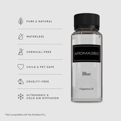 Aroma360 Blue Diffuser Oil Blend reed diffuser sticks provide continuous fragrance.