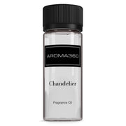Aroma360 Chandelier bottle pour shows premium packaging and diffusion for refined scent