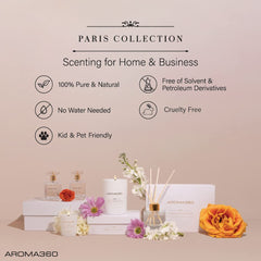 Aroma360 Dream On Paris diffuser oil bottle with white tea and cedar notes