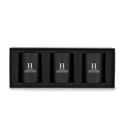 Aroma360 Hotel Collection Candle Trio Black Velvet pour creates an elegant hotel-inspired ambiance.