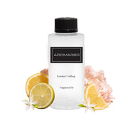 Aroma360 London Calling oil bottle pour highlights crisp citrus and cedar notes for a refreshing ambience.