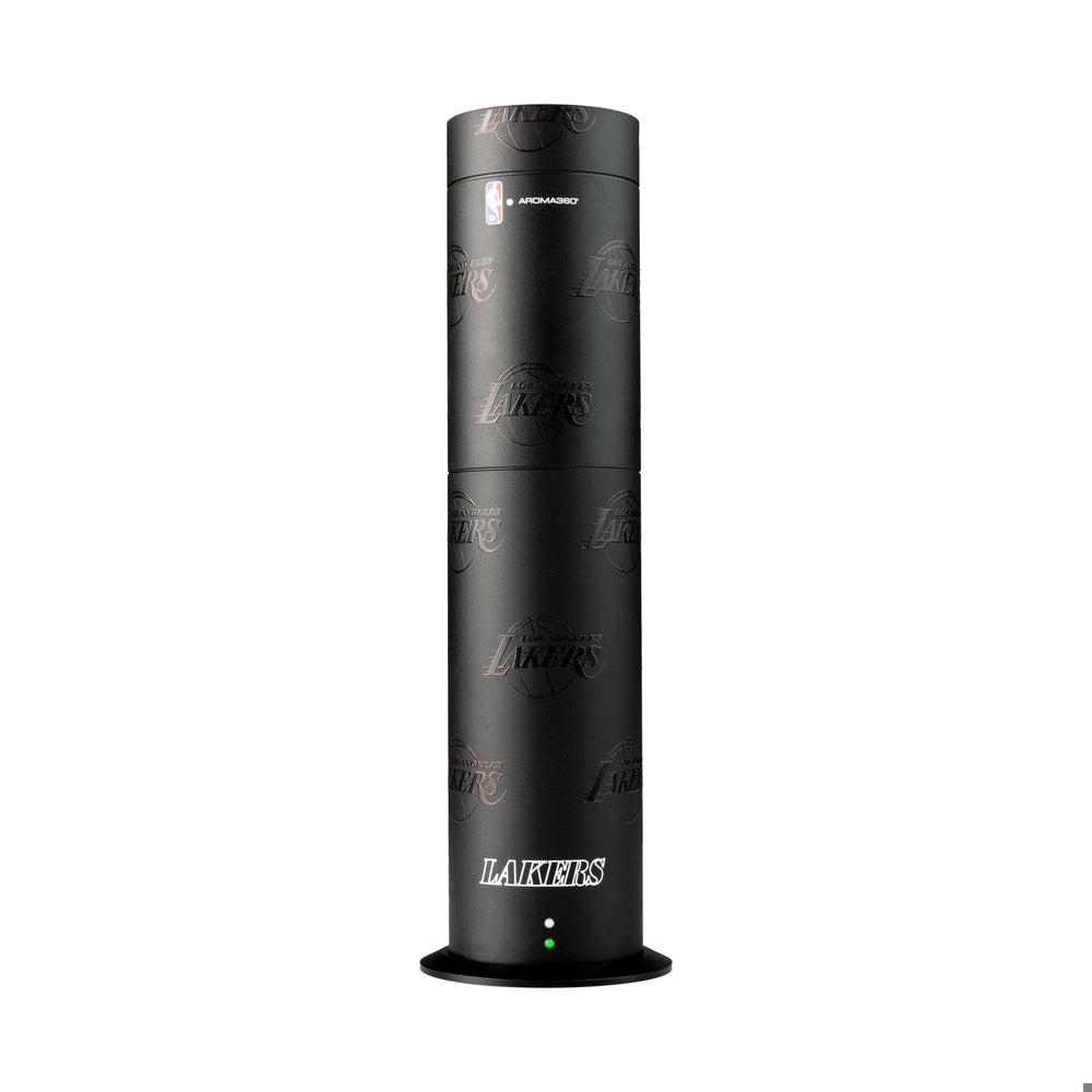 Aroma360 Lakers mini pro diffuser with Lakers logo for team pride and scent diffusion