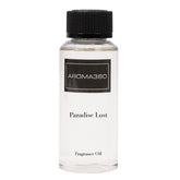 Aroma360 Paradise Lost bottle closeup highlighting vibrant orange-berry notes for a refreshed room.