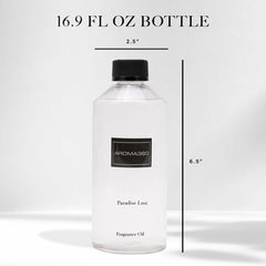 Aroma360 Paradise Lost diffuser bottle profile showing elegant packaging for diffuser use