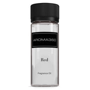 Aroma360 Red Diffuser Oil bottle adds luxury fragrance to refined spaces.