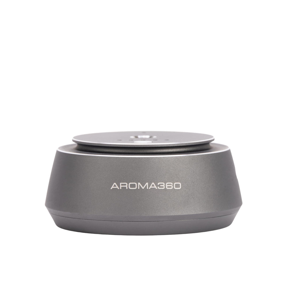 Aroma360 smart car diffuser with compact design for luxury aromatherapy on the road.