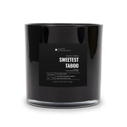 Aroma360 Sweetest Taboo 55oz candle close-up shows a premium jar design and lasting fragrance.