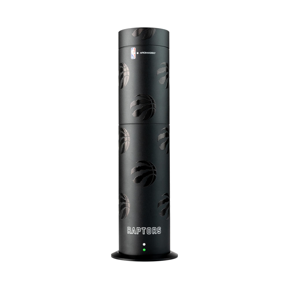 Aroma360 Toronto Raptors mini diffuser with logo, ideal for team pride and subtle scent.