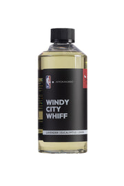 Aroma360 Windy City Whiff bottle pour creates energizing room aroma.