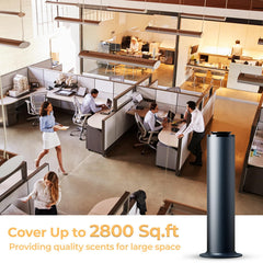 Aromadd remote control enables easy setup from across the room.