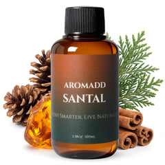 Aromadd Santal Diffuser Oil bottle delivers hotel-inspired sandalwood warmth to your home.