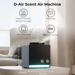 A Aromadd diffuser with magnetic nebulizer head for easy refilling.