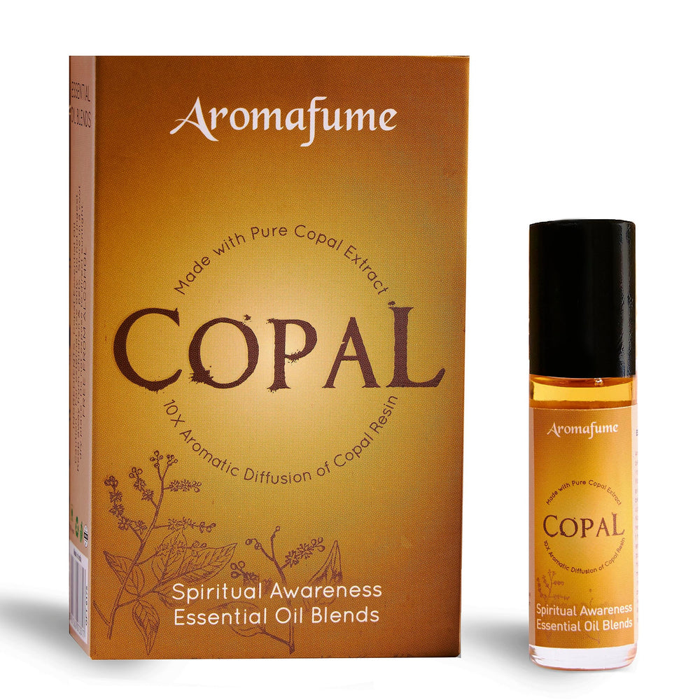 Aromafume Copal Roll-On bottle ready for daily meditation rituals