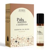 Aromafume Palo Santo & Sandalwood roll-on bottle close-up for on-the-go mood support.