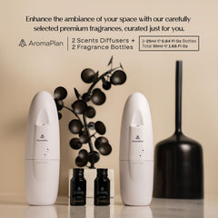 AROMAPLAN Bluetooth app control for scheduling and customization from iOS or Android