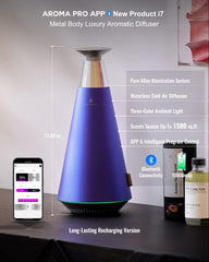 AROMASOUL Waterless Diffuser alloy body with ambient light mood enhancement