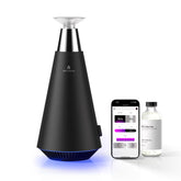 AROMASOUL waterless diffuser front view with ambient lighting for living rooms.