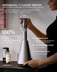 AROMASOUL rechargeable diffuser battery enables long wireless use