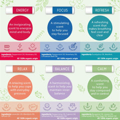 AromaStick organic oils set with EU-certified ingredients.
