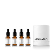 AromaTech Bestsellers Set packaging displaying four 10 mL diffuser oils for home aroma