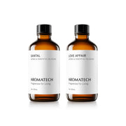 AromaTech Santal Cardamom Papyrus bottle—warm, inviting ambience.