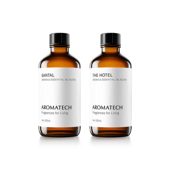 AromaTech Santal Papyrus bottle pour for warm, sophisticated spaces
