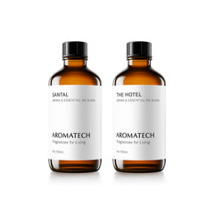AromaTech Santal Papyrus bottle pour for warm, sophisticated spaces