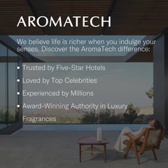AromaTech White Tea & Thyme nebulizer diffuser image showcases intense aroma dispersion.
