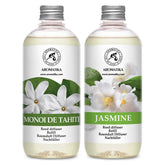 AROMATIKA Monoi Tahiti Jasmine refill bottle for long lasting home fragrance.