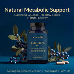 AROMAVITA capsules ready for daily vegan supplementation.