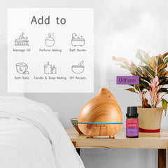 AROPERIMA Violet Fragrance Oil in a diffuser setup for a calming ambiance