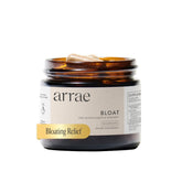 Arrae Bloat bottle with capsules for quick after-meal relief.
