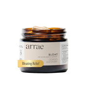 Arrae Bloat bottle with capsules for quick after-meal relief.