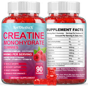 ArtDietistX Creatine Gummies raspberry pack — tasty, convenient pre-workout option.