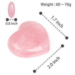 Artistone Rose Quartz Heart Stone held in hand for calming touch and mindfulness.