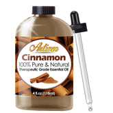 Artizen Cinnamon Essential Oil 4oz bottle with dropper ready for diffuser use