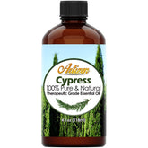 Artizen Cypress essential oil bottle front highlighting purity and premium aroma.